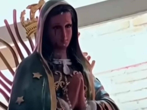 Figura de la Virgen de Guadalupe en Morelia sorprende nuevamente al derramar lágrimas transparentes