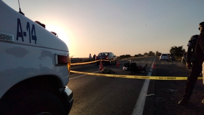 Muri&oacute; motociclista en accidente automovil&iacute;stico ocurrido en el Kil&oacute;metro 134 en las cercan&iacute;as de los l&iacute;mites de Elota