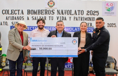 Inicia la colecta de Bomberos de Navolato "Ay&uacute;danos a salvar tu vida y patrimonio"; alcalde Jorge Boj&oacute;rquez anuncia apoyo mensual para instituci&oacute;n
