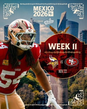 49s de San Francisco se enfrentar&aacute;n a Vikingos de Minnesota en Ciudad de M&eacute;xico