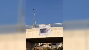 Cuelgan 'narcomantas' dirigidas a la Presidenta Claudia Sheinbaum en Culiac&aacute;n, Elota y Mazatl&aacute;n