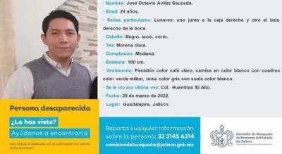 Desaparece estudiante de Culiac&aacute;n en Guadalajara