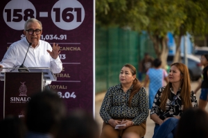 Compromete gobernador Rocha obras de vialidad, educativas y deportivas para vecinos de El Diez, en Culiac&aacute;n
