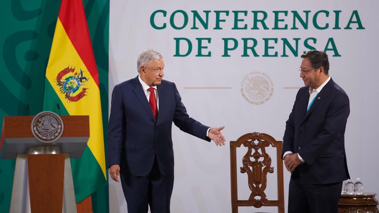 Recibe AMLO a Luis Arce, presidente de Bolivia