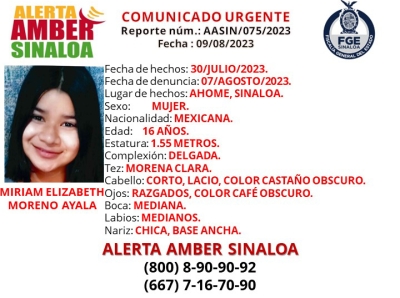 &iexcl;Ayuda a localizar a Miriam Elizabeth, de 16 a&ntilde;os!
