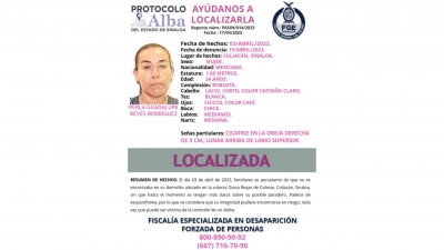 Se activ&oacute; el Protocolo Alba para la localizaci&oacute;n de Perla Guadalupe de 34 a&ntilde;os de edad, desapareci&oacute; en Culiac&aacute;n