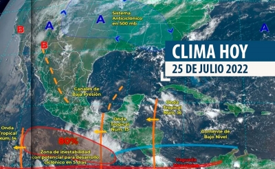 Sigue el Monz&oacute;n Mexicano en el Noroeste: por la tarde, cielos nubosos en Culiac&aacute;n con chubascos tormentosos y temperaturas de 31&deg;C.