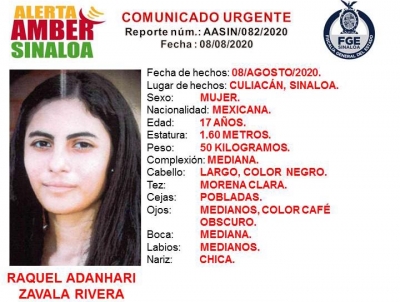 ¡Ayuda a localizar Raquel Adanhari!