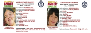 ALERTA AMBER: Fiscal&iacute;a Sinaloa solicita ayuda para encontrar a las menores de edad Hannia Liveth y Ashly Yurithzza