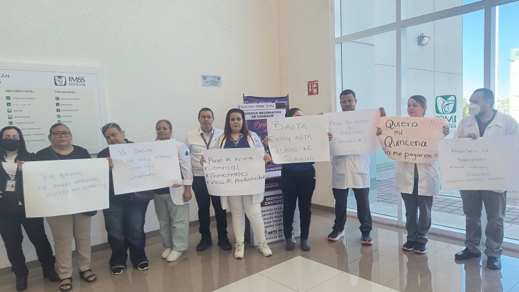 M&aacute;s de 2 mil trabajadores del IMSS Bienestar se manifiestan en Sinaloa