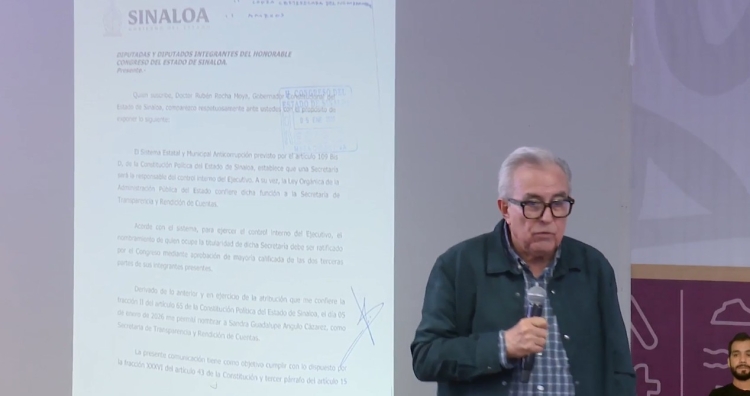 Present&oacute; la renuncia la Secretaria de Transparencia y Rendici&oacute;n de Cuentas: Gobernador Rub&eacute;n Rocha Moya