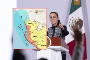Alerta en 4 Estados: la Presidenta Sheinbaum ordena resguardo total por el avance del hurac&aacute;n &lsquo;Sim&oacute;n&rsquo; categor&iacute;a 4