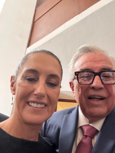 Es un honor vivir este momento hist&oacute;rico con la primera mujer presidenta de M&eacute;xico&rdquo;: Rub&eacute;n Rocha Moya