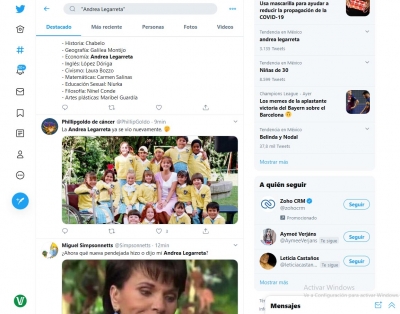 Andrea Legarreta en clases por TV es tendencia en redes