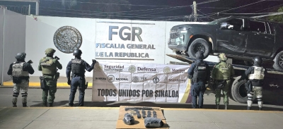Distintas fuerzas especiales aseguran en Operativo armamento y veh&iacute;culos en Costa Rica, en Culiac&aacute;n