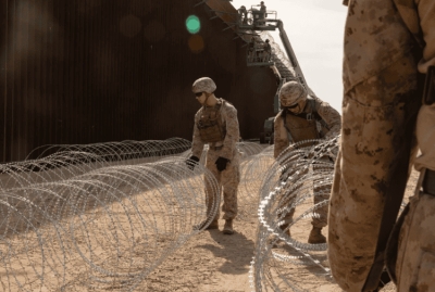 Estados Unidos despliega el mayor alambre C en su historia en la frontera sur