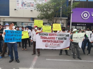 Marcha y plant&oacute;n del Stasac contra alcalde Estrada Ferreiro