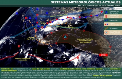Tormentas, lluvias torrenciales y temperaturas calurosas para gran parte del pa&iacute;s