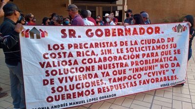 750 familias exigen ayuda del gobernador para tomar un terreno para viviendas