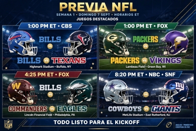 Duelo de quarterbacks en Houston al iniciar la jornada uno de la NFL