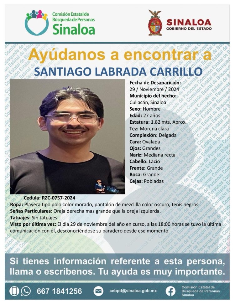 Desaparece empleado de Seguridad P&uacute;blica y Tr&aacute;nsito Municipal de Culiac&aacute;n