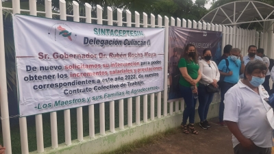 Profes de Conalep piden al gobernador que se abran las negociaciones del CCT 2022