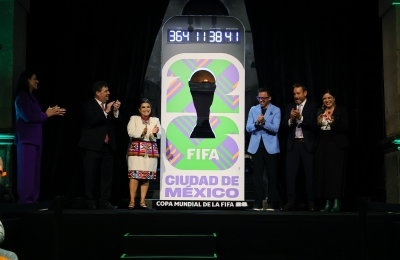 Develan en la CDMX el reloj a un año de la Copa del Mundo 2026