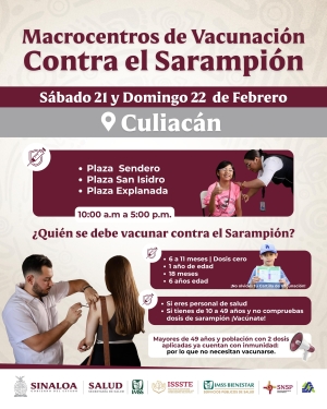 Secretar&iacute;a de Salud habilita m&aacute;s macrocentros de vacunaci&oacute;n contra el sarampi&oacute;n