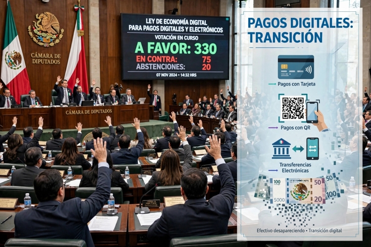 Diputados federales aprueban ley de econom&iacute;a digital que abre la puerta a eliminar el efectivo