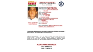 Activan Alerta Amber para la localizaci&oacute;n de Edgar Rigoberto de 16 a&ntilde;os de edad que desapareci&oacute; en Escuinapa