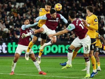 West Ham y Edson &Aacute;lvarez le ganan 2-1 al Wolverhampton en la Premier League 2024