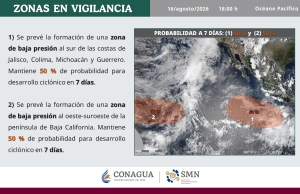 Tormentas tropicales acechan al Pac&iacute;fico mexicano