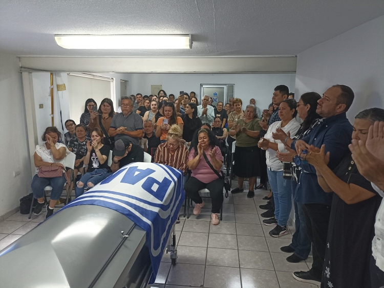 Despiden panistas a Ignacio “Nacho” Niebla Aispuro con homenaje de cuerpo presente en las instalaciones del PAN Culiacán