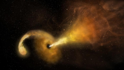 Un grupo de astr&oacute;nomos detectan a un agujero negro devor&aacute;ndose una estrella