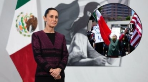 Sheinbaum reitera llamado a mexicanos en EEUU a movilizarse de forma pac&iacute;fica