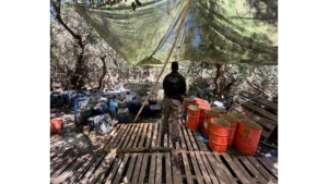 Sedena localiza químicos en las inmediaciones del poblado 'El Pintor', en Navolato