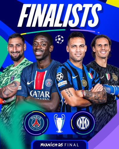 París Saint-Germain-Inter de Milán por el título de la Champions League
