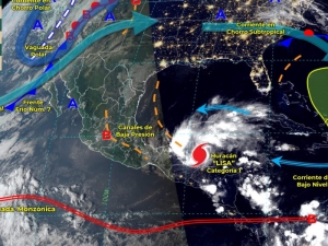 El cicl&oacute;n tropical &ldquo;Lisa&rdquo; ocasionar&aacute; lluvias puntuales torrenciales en Tabasco y Chiapas y puntuales intensas en Oaxaca, Campeche y Veracr