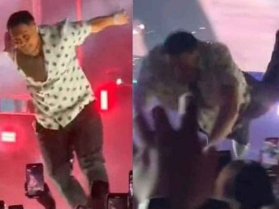 Eduin Caz desata las burlas en concierto en Chicago; se lanza al p&uacute;blico y nadie lo atrapa