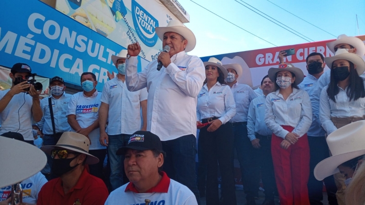 Al grito de justicia el candidato Faustino Hernández cerró campaña en el Centro de Culiacán