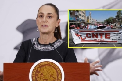 "A todo dicen que no": Sheinbaum acusa cerraz&oacute;n de la CNTE y descarta represi&oacute;n ante p&eacute;rdidas millonarias en la capital del pa&iacute;s