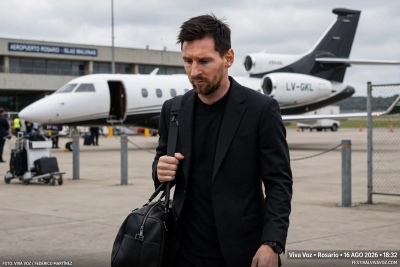 Llega Messi a Argentina para el funeral de su pap&aacute;