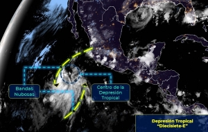 LA DEPRESI&Oacute;N TROPICAL "DIECISIETE-E" SE INTENSIFICA GRADUALMENTE.