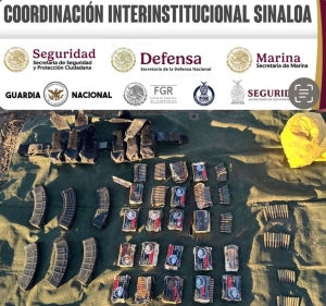 Grupo Interinstitucional asegura campamento con droga y artefactos explosivos improvisados en localidad de Navolato