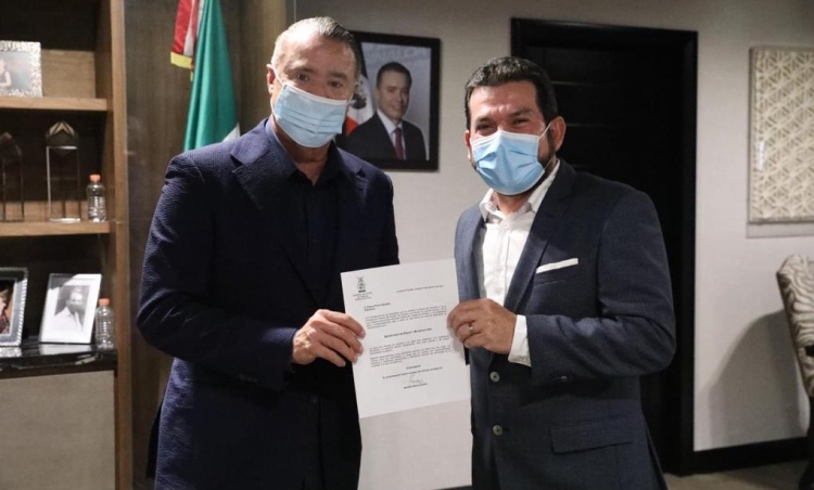 Quirino Ordaz Coppel y Evelio Plata Inzunza, como nuevo secretario de Pesca y Acuacultura