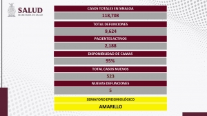 Sinaloa sum&oacute; 318 nuevos contagios de Covid-19; 205 de estos en laboratorios privados