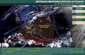 El pronostico nacional anuncia lluvias aisladas de 0.1 a 5.0 mil&iacute;metros para Sinaloa