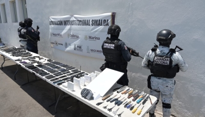 Contin&uacute;an las revisiones y aseguramientos de armas en el Centro Penitenciario de Aguaruto, en Culiac&aacute;n