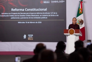 Sheinbaum anuncia reforma para eliminar pensiones millonarias en M&eacute;xico