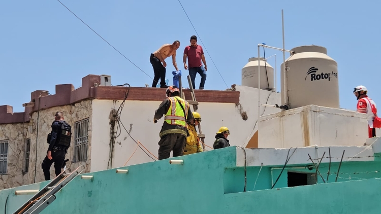 Trabajador de la construcci&oacute;n sufre descarga el&eacute;ctrica en Culiacancito